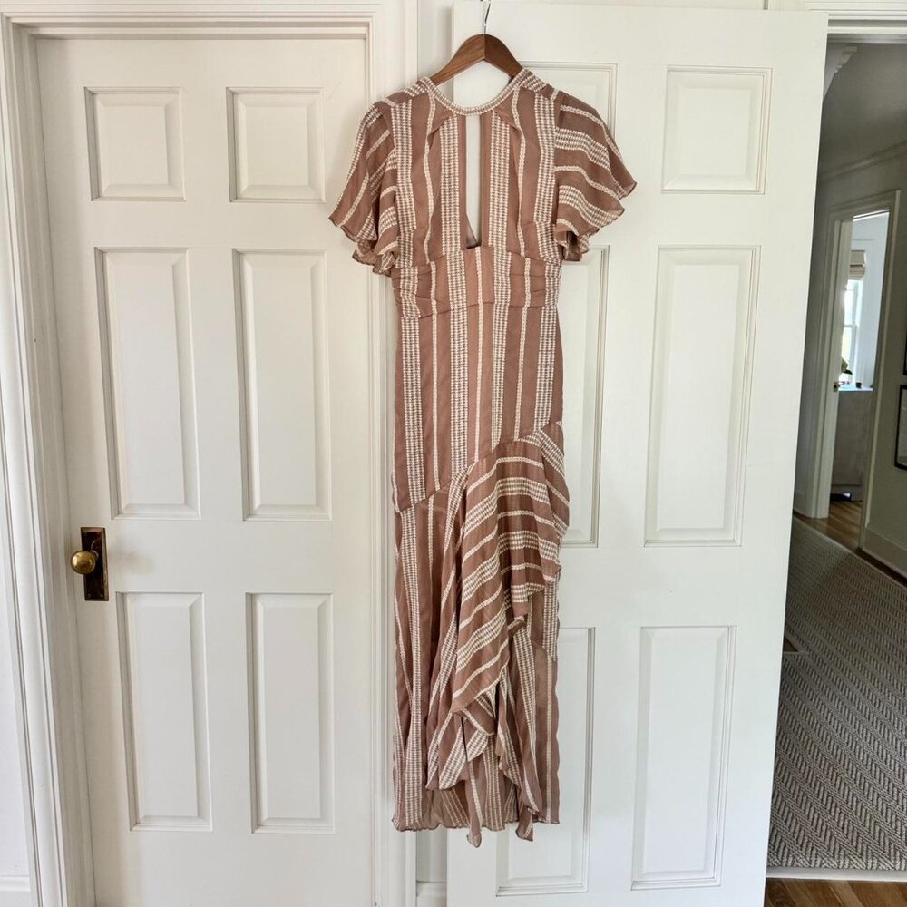 House of Harlow Women Tan and White Dress